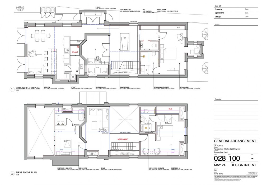 Appledore Methodist Church | General Arrangement Plan | Interior Designers